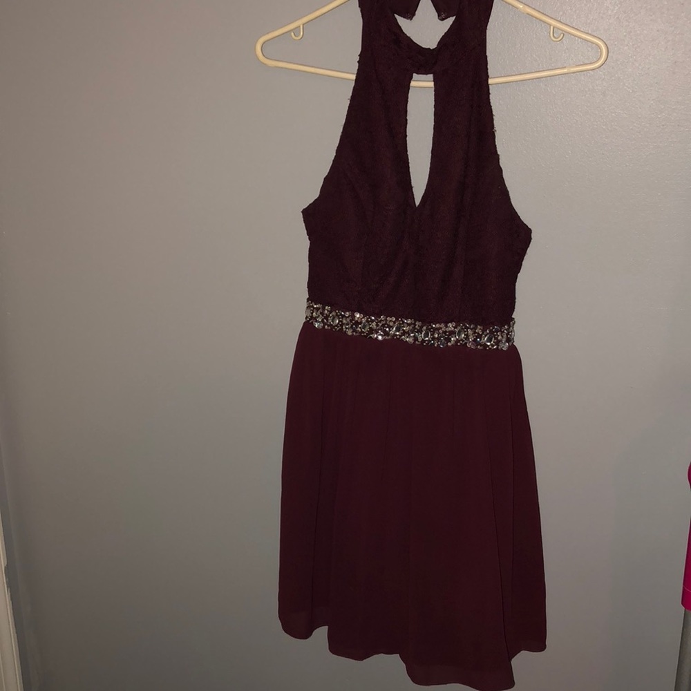 Burgundy dress